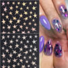 Wholesale Nail Art Stickers i Laser Purple Glitter Silver Starry Nail Art Stickers