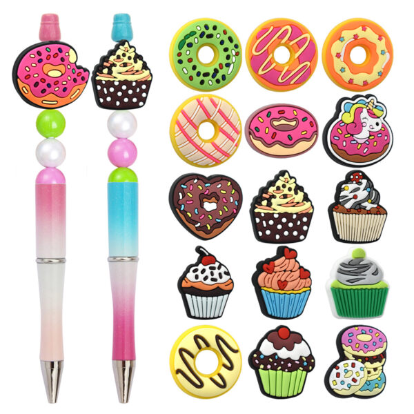 Wholesale Donut Series Beaded DIY Accessories Pen Decoration Pvc Bead