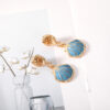 Wholesale Jin Yan European and American color retaining plating retro ocean style fashion commuter shell earrings