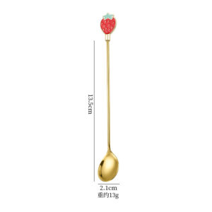 Strawberry spoon-gold