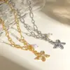 Wholesale Jewelry Vacation Beach Classic Style Starfish 304 Stainless Steel 18K Gold Plated PVD Coated Plating Pendant Necklace
