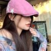 Wholesale Autumn and Winter New American Style Retro Star Forward Hat Women's Casual Simple All-match Face Shown Small Beret Painter Hat