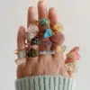 Women'S Crystal Healing Irregular Rings Healing Crystals Jewelry