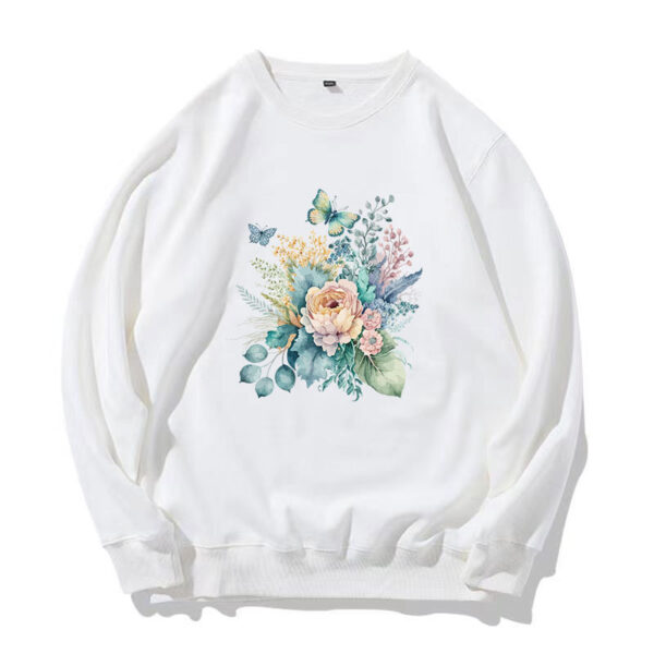 Wholesale Watercolor floral heat transfer appliqué clothing UV DTF Ready to Press Transfers Wraps