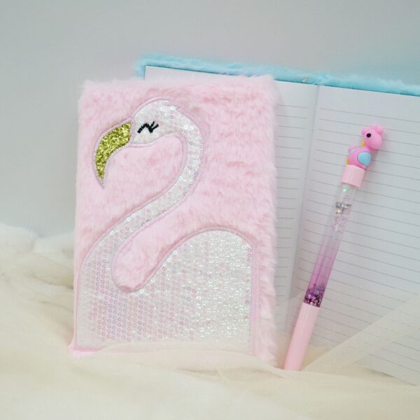Wholesale Flamingo Plush Notebook DIY Handbook Notepad