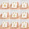 Wholesale Fashion Star Heart Shape Crown Stainless Steel Inlaid Gold Women's Earrings Necklace 1 Set