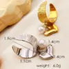 PVD Coated Real Gold Plated 18K Gold Heart Shape 304 Stainless Steel Casual Retro Marine Style Waterproof Non Tarnish Open Rings