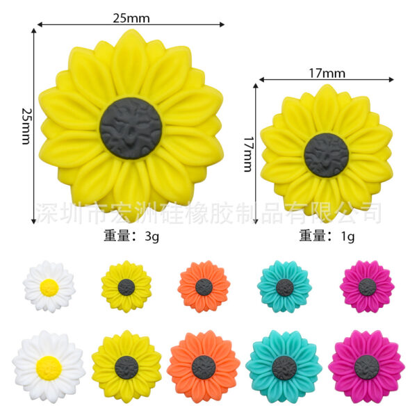 Wholesale [Hongzhou] new flower series handmade DIY pen accessories silicone beads focus beads