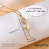 Water Plating Vacuum Plating 18K Gold Plated Tulips Titanium Steel Casual Classic Style Titanium Steel Pendant Necklace