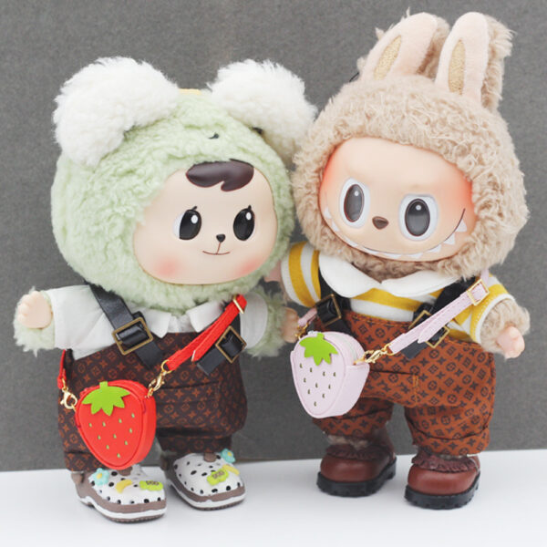 Wholesale Bjd Doll 1/12 1/8 1/6 Bjd Baby Bag Exo Doll Labubu Fashion Strawberry Bag Baby Clothes Accessories