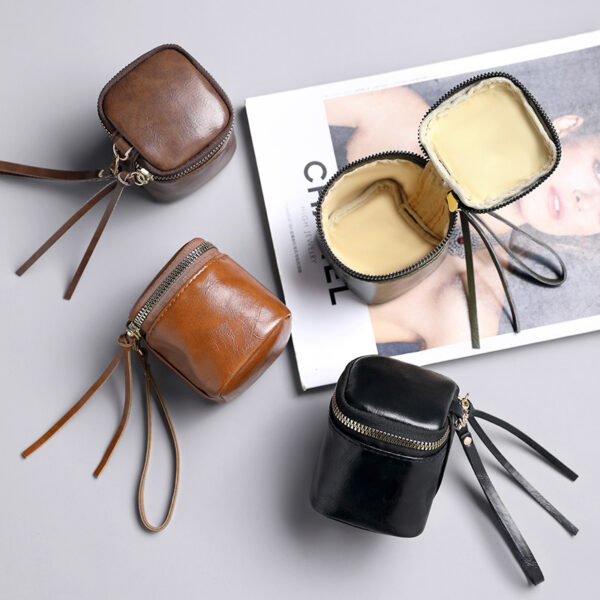 Wholesale Oil Wax Leather PU Leather Hand Key Bag Ins Retro Niche Lipstick Wen Play Storage Coin Coin Purse