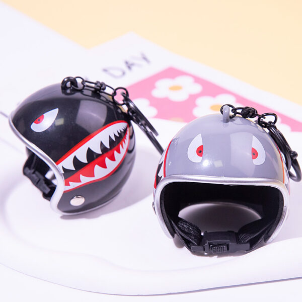 Wholesale 6.5CM Kapi Barra Large Helmet Keychain Creative Cute Motorcycle Cap Pendant Velvet Doll DIY Accessories