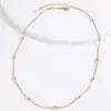 oly-f4894986b58c5d8241e7c1dc4640d701 Wholesale 304 Stainless Steel Solid Color Electroplated Golden Plated Simple Style Necklace