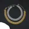Wholesale PVD Coated 18K Gold Real Gold Plated Solid Color 304 Stainless Steel Hip-Hop Retro Waterproof Non Tarnish Bracelets Necklace