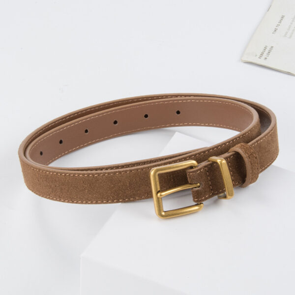 Wholesale Suede leather women's retro cowhide belt