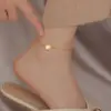 Wholesale Fashion Heart Shape Titanium Steel Plating Women's Anklet