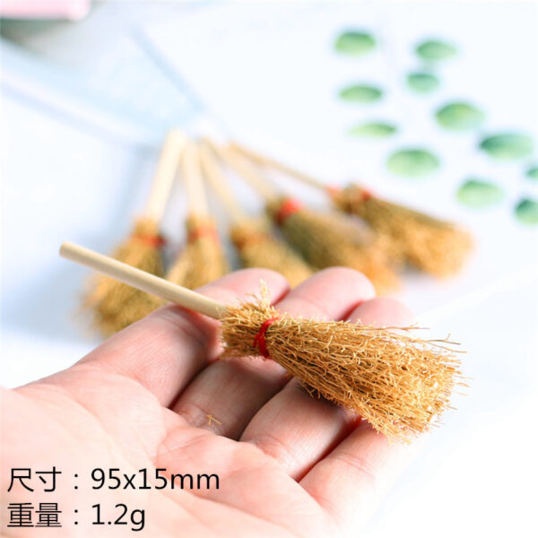 Wholesale Dollhouse miniature food play scene model small cloth doll house accessories mini large broom broom
