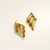 Wholesale Hawaiian Shiny Solid Color 304 Stainless Steel Ear Studs