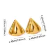 Wholesale Simplified Geometry Triangle Stainless Steel Earrings Fashionable Elegant Ladies Jewelry Graduation Gift Metal Style Unisex