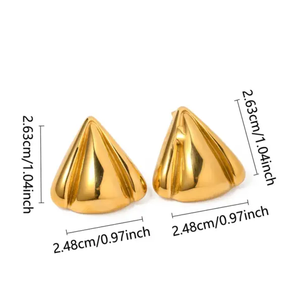 Wholesale Simplified Geometry Triangle Stainless Steel Earrings Fashionable Elegant Ladies Jewelry Graduation Gift Metal Style Unisex