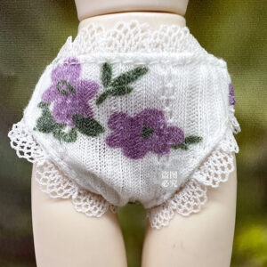 Lace Purple Flower Underwear / 11.5 inch underwear or socks