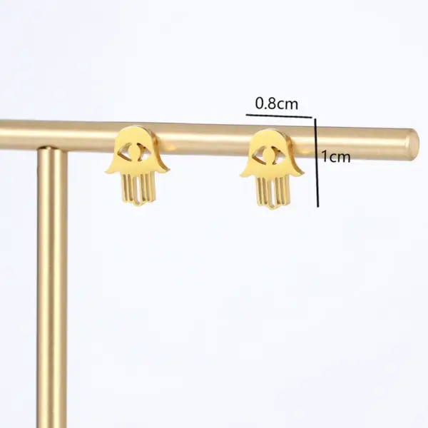 Wholesale 1 Pair Fashion Tortoise Letter Plating Hollow Out 201 Stainless Steel 18K Gold Plated Stainless Steel Earrings