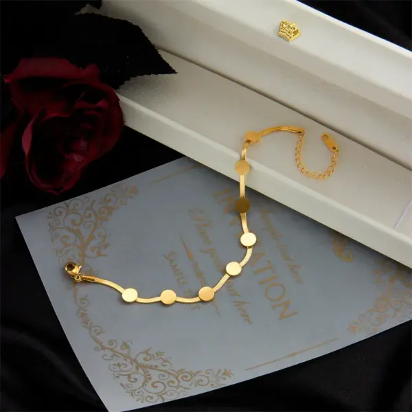 Wholesale PVD Coated 18K Gold Plated 304 Stainless Steel Simple Style Waterproof Non Tarnish 304 Stainless Steel Bracelets