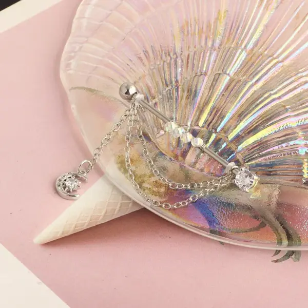 Wholesale Simple Style Flower Stainless Steel Plating Ear Studs 1 Piece