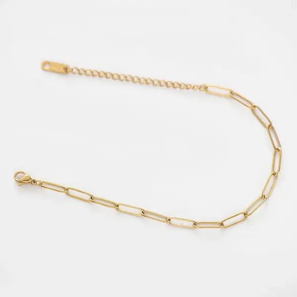 Wholesale PVD Coated Real Gold Plated 18K Gold Geometric 304 Stainless Steel Classic Style Waterproof Non Tarnish 304 Stainless Steel Bracelets