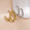 Wholesale PVD Coated 14K Gold Real Gold Plated Solid Color 304 Stainless Steel Modern Style Simple Style Waterproof Non Tarnish Ear Studs