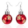 Wholesale Christmas Sequin Snowflake Resin Star Light Ball Earrings