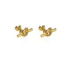 Wholesale PVD Coated Real Gold Plated Geometric Titanium Steel Fashion Waterproof Non Tarnish Earrings