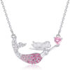 oly-f4d7cc3c53c8273dd0dc44f7e778e0b6 Wholesale Ballerina Girl Unicorn Rainbow Mermaid Pendant Sweater Necklace