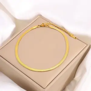 [19] Golden Flat Snake Bracelet