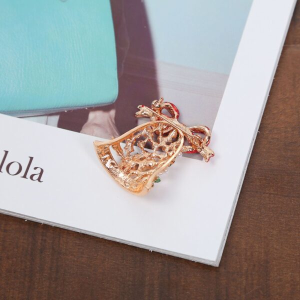 oly-f4f15a07e06c9713ac29ab53e9384090 Wholesale Pearl and Rhinestone Christmas Bell Brooch