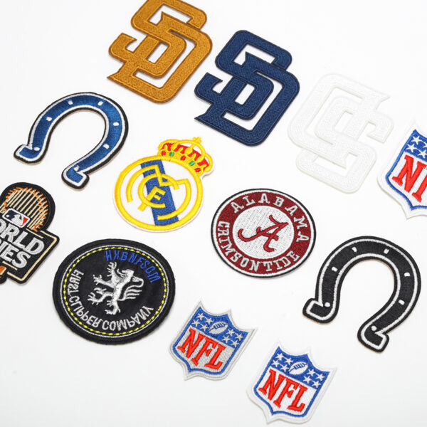 Wholesale Embroidered Cloth Stickers Adhesive Back Sports Embroidered Cloth Stickers