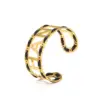 Wholesale Letter Leather Rope Titanium Steel Simple Style Titanium Steel Bangle