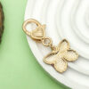 Wholesale Cross-border color butterfly metal key chain pendant key ring luggage jewelry creative cute wind car small gifts