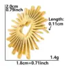 Wholesale Ion Plating (IP) Real Gold Plated 18K Gold Sun Moon Heart Shape 304 Stainless Steel Basic Modern Style Classic Style Waterproof Non Tarnish Ear Studs