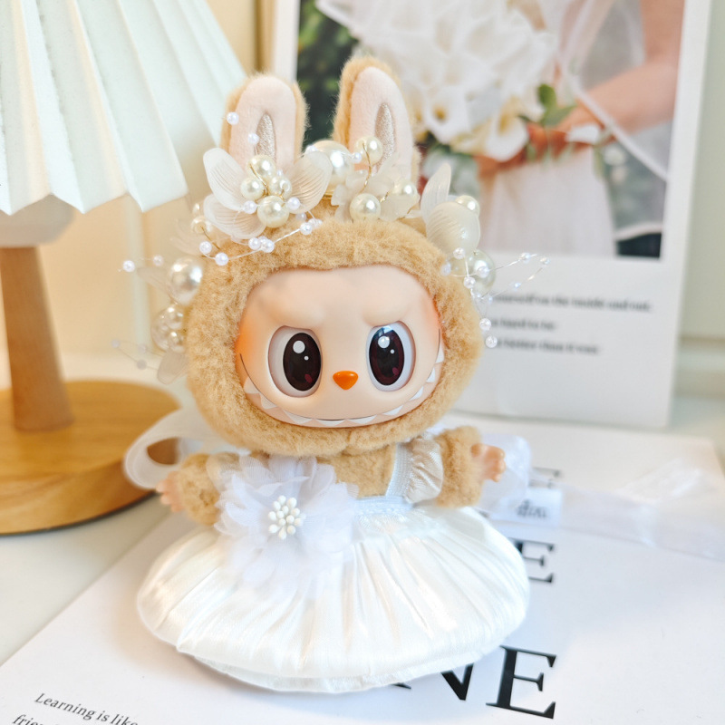 Wholesale Doll ess, sitting and standing se, pearl satin wedding ess