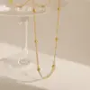 Wholesale Jewelry French Style Simple Style Commute Solid Color 304 Stainless Steel 18K Gold Plated Necklace