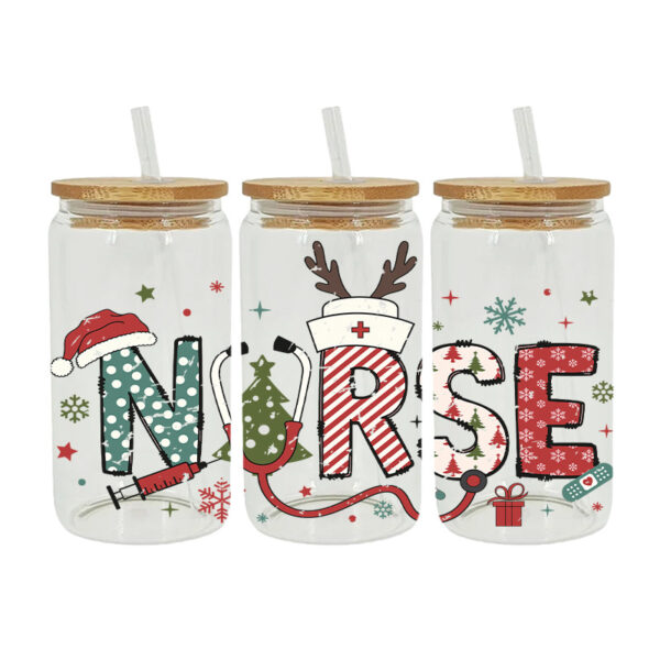 Wholesale Uv Transfer Sticker Glass Cup Crystal Label Crystal Sticker Cross-Border Exclusive for 16oz Glass Cup Special Sticker 23Cmx11Cm