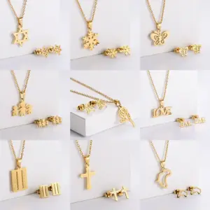 Wholesale Jewelry Simple Style Sun Heart Shape Rose 201 Stainless Steel Plating Pendant Necklace Cable Chain
