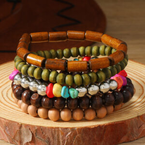 Wooden beads 5-piece set