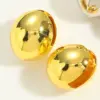 Wholesale 1 Pair Simple Style Commute C Shape Ball Epoxy Plating Brass 18k Gold Plated Ear Studs