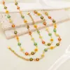 Wholesale PVD Coated 14K Gold Real Gold Plated Flower 304 Stainless Steel Sweet Waterproof Non Tarnish Bracelets Anklet Necklace