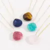 Wholesale PVD Coated 14K Gold Real Gold Plated Water Droplets 304 Stainless Steel Elegant Simple Style Waterproof Non Tarnish 304 Stainless Steel Pendant Necklace
