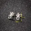 Wholesale PVD Coated 18K Gold Real Gold Plated Animal 304 Stainless Steel Cute Waterproof Non Tarnish Ear Studs