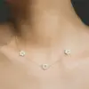 Wholesale Fashion Flower Copper Necklace Pearl Copper Necklaces
