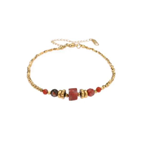 oly-f532195db168023f1171764f5d455f32 Wholesale PVD Coated Real Gold Plated Geometric Titanium Steel Fashion Waterproof Non Tarnish Bracelets